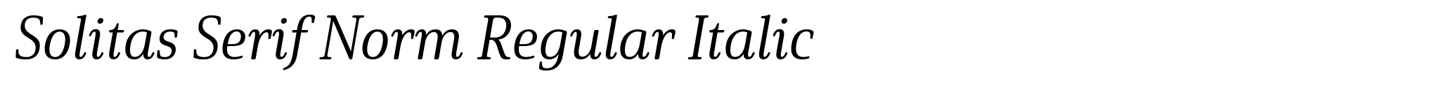 Solitas Serif Norm Regular Italic image